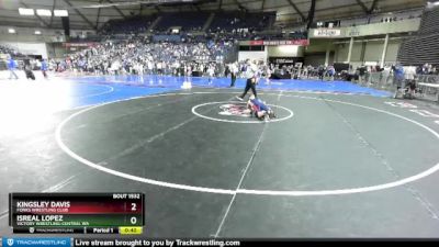 105 lbs 5th Place Match - Kingsley Davis, Forks Wrestling Club vs Isreal Lopez, Victory Wrestling-Central WA