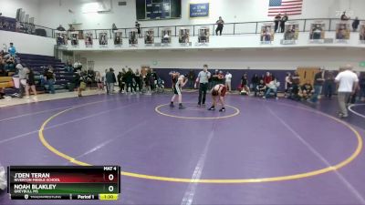 115 lbs 3rd Place Match - J`den Teran, Riverton Middle School vs Noah Blakley, Greybull MS