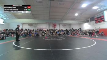 120 lbs Champ. Round 1 - Amaya Williamson, Bloomfield vs Mariah Wilson, Central JG JV
