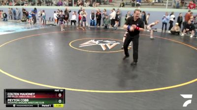 78 lbs Rr1 - Colten Mahoney, Mid Valley Wrestling Club vs Peyton Cobb, Soldotna Whalers Wrestling Club