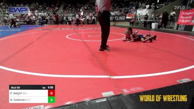 65 lbs Round Of 16 - Presley Heglin, Sebolt Wrestling Academy vs Arielli Coleman, Betterman Elite