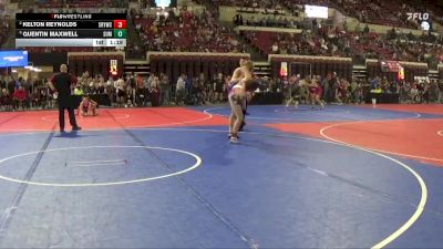 132 lbs Semifinal - Quentin Maxwell, Darkhorse Wrestling Club vs Kelton Reynolds, Snake River Youth Wrestling Cl