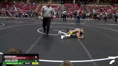 67 lbs Cons. Round 2 - Kayson Bell, Ogden`s Outlaws Wrestling Club vs Jaxon Jacobs, Hays Wrestling Club