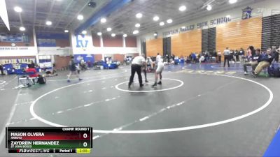 132 lbs Champ. Round 1 - Zaydrein Hernandez, St John Bosco vs Mason Olvera, Arroyo