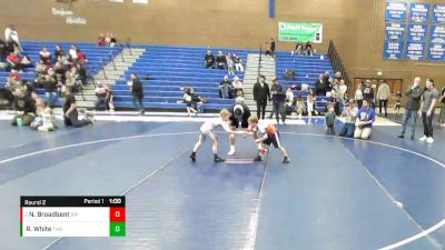 48-51 lbs Round 2 - Nolan Broadbent, Brighton vs Ridge White, Fremont Wrestling Club