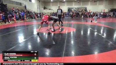 130 lbs Round 2 - Isaac Foster, Aviators vs Clay Hansel, Victory School Of Wrestling