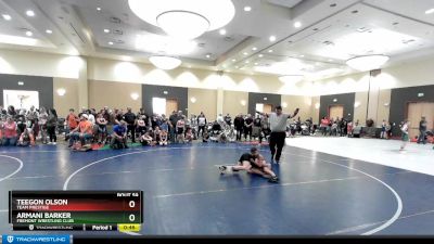 95 lbs Quarterfinal - Armani Barker, Fremont Wrestling Club vs Teegon Olson, Team Prestige