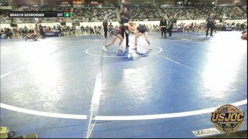 108 lbs Consi Of 8 #1 - Jadyn Walker, Harrah Little League Wrestling vs Brailyn Schroeder, Standfast