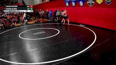 215 lbs Cons. Round 4 - Caleb Snyder, Meyersdale Area Hs vs Chase Elchin, Somerset Area Hs