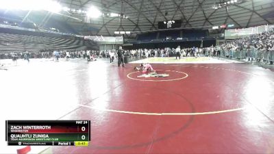 94 lbs Cons. Round 1 - Zach Winterroth, Washington vs Quauhtli Zuniga, Team Aggression Wrestling Club