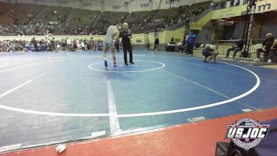 195 lbs Semifinal - Tyler Kent, Bristow Youth Wrestling vs Kanon Clift, Comanche Takedown Club