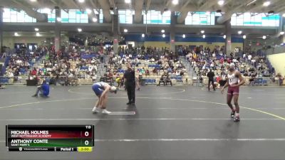 113 lbs Champ. Round 2 - Michael Holmes, West Nottingham Academy vs Anthony Conte, Saint Mary`s