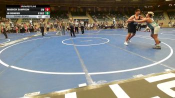 Consolation - Maddox Sampson, Coweta Tiger Wrestling vs JB Seinder, Del City Little League Wrestling