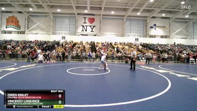 86 lbs Cons. Round 3 - Vincenzo LoGiudice, Long Beach Gladiators Wrestling vs Owen Kinley, Columbia Youth Wrestling Club