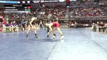 1A-165 lbs Cons. Round 2 - Nathan Bentler, West Central Valley vs Mason Allen, Central Decatur