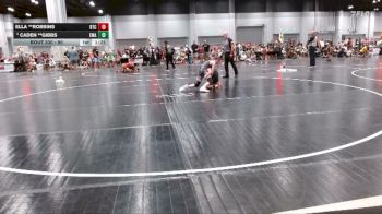 90 lbs Cons. Round 2 - Caden **Gibbs, Elite Wrestling Academy vs Ella **Robbins, Bison Takedown Club