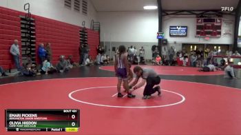 Round 3 - Emari Pickens, Burlington Junior Wrestling vs Olivia Higdon, Camp Point Kids Club