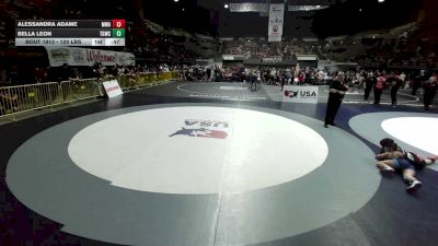 120 lbs Quarters - Alessandra Adame, Marvel Wrestling Academy vs Bella Leon, The GR818ERS Wrestling Club