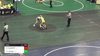 140 lbs Round Of 64 - Evan Suedhoff, Norwin vs Xavier Jacobs, Exeter Township