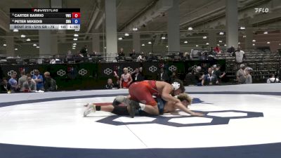 U15 GR - 75 lbs Quarters - Carter Barrio, Valiant Wrestling Club vs Peter Mikedis, Savage Wrestling Academy