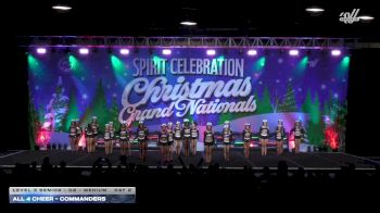 All 4 Cheer - Commanders [2025 L3 Senior - D2 - Medium Day 2] 2025 Spirit Celebration Christmas Grand Nationals