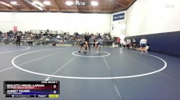 160 lbs Cons. Round 2 - Quilaztli Miguel-Lapham, Southern Oregon University vs Aubrey Yauger, Texas Wesleyan