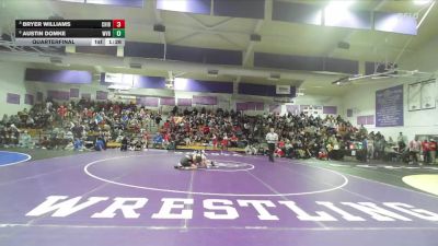 Boys 128 lbs Quarterfinal - Bryer Williams, Chico Boys vs Austin Domke, West Valley Boys