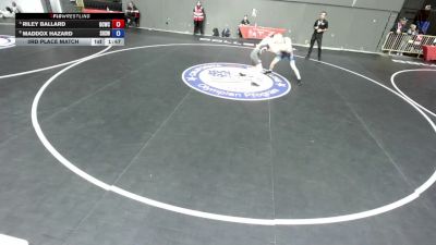 132 lbs 3rd Place Match - Riley Ballard, Daniel Cormier Wrestling Club vs Maddox Hazard, Sultana High School Wrestling