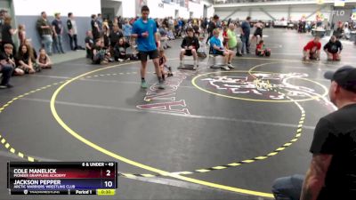 49 lbs Semifinal - Jackson Pepper, Arctic Warriors Wrestling Club vs Cole Manelick, Pioneer Grappling Academy