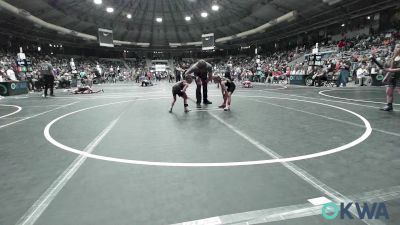 40 lbs Consi Of 8 #1 - Vivian Manley, Perry Wrestling Academy vs Duke Hawkins, Checotah Matcats