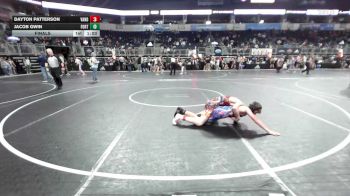 100 lbs Final - Dayton Patterson, Vandalia Jr. HS vs Jacob Gwin, Fort Gibson, OK
