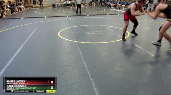 215 lbs Round 1: 12:00pm Fri. - Gage Runnels, Student Wrestling Development Program vs JAMES LACKEY, Wasilla High School