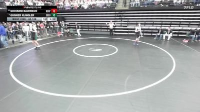 3A 138 lbs Cons. Round 1 - Giovanni Bjarnson, North Sanpete vs Gunner Klingler, South Summit