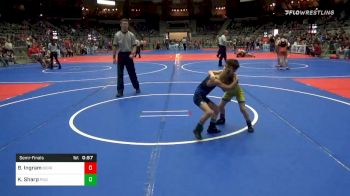 46 lbs Semifinal - Blaze Ingram, Berryhill Wrestling vs Keaton Sharp, Piedmont