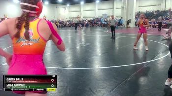 145 lbs Round 2 (8 Team) - Greta Brus, Team Iowa Sunshine Smackdown vs Lucy Kohnen, Team Iowa Beach Bums