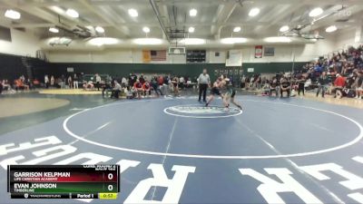 157 lbs Cons. Round 2 - Evan Johnson, Timberline vs Garrison Kelpman, Life Christian Academy