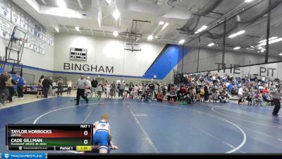 76 lbs Champ. Round 2 - Cade Gillman, Pleasant Grove Jr. High vs Taylor Horrocks, Uintah