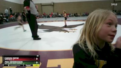 50 lbs Semis (4 Team) - Carson Defoe, Little Falls vs Finn Hendrickson, UNC (United North Central)