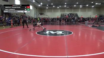 105 lbs Quarterfinal - Bentley Holmstrom, Chippewa Elite vs Max Lorentz, MN Elite