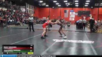 145 lbs Champ. Round 1 - Ricky Ericksen, Chicago (MARIST) vs Makonnen Simmons, EDWARDVILLE (HS)
