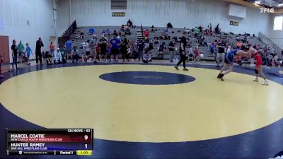 92 lbs Cons. Round 3 - Marcel Coatie, New Castle Youth Wrestling Club vs Hunter Ramey, Oak Hill Wrestling Club