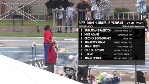 Youth Boys' 200m Hurdles, Finals 6 - Age 13