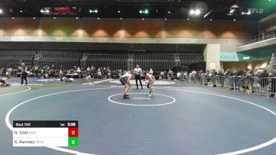 157 lbs Consi Of 32 #1 - Nathan Ebel, Bonita vs Shane Ramsey, Rio Rancho