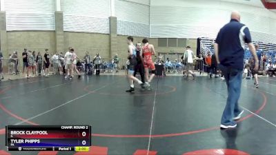 120 lbs Champ. Round 2 - Brock Claypool, IL vs Tyler Phipps, PA