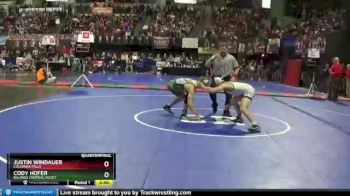 Quarterfinal - Justin Windauer, Columbia Falls vs Cody Hofer, Billings Central/Joliet