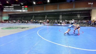 120 lbs Champ. Round 2 - Laney Fossa, Kelseyville vs Paxton Brons, Grants Pass