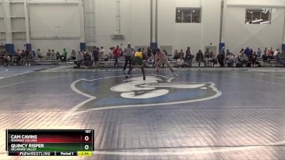 197 lbs Cons. Round 5 - Quincy Risper, Delaware Valley vs Cam Cavins, Roanoke College