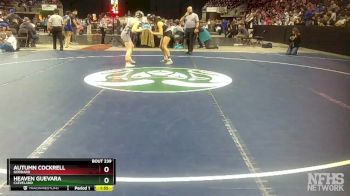 Girls 126 lbs Semifinal - Heaven Guevara, Cleveland vs Autumn Cockrell, Goddard