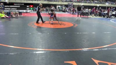130 lbs Round Of 16 - Kayla Hendershot, Milton vs Sophia Lasala, Middlesex