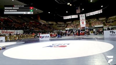 Cadet Boys Lower - 120 lbs Cons. Round 2 - Noah Montoya vs Benjamin Jimenez